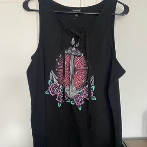 Torrid Black Anchor Graphic Women's Top